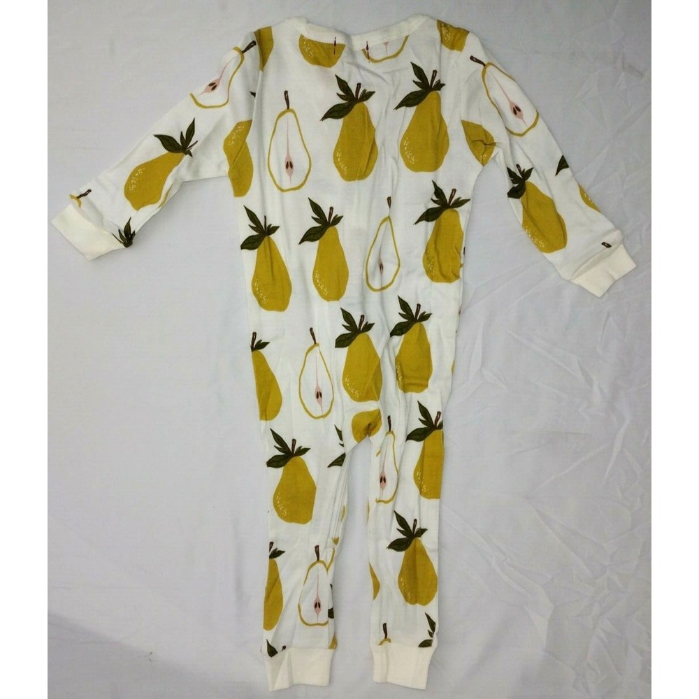 MILKBARN Baby Pear Organic Cotton Pajamas 6 9 Mos Zipper‎ 1pc Sleeper Outfit NWT - Picture 3 of 3